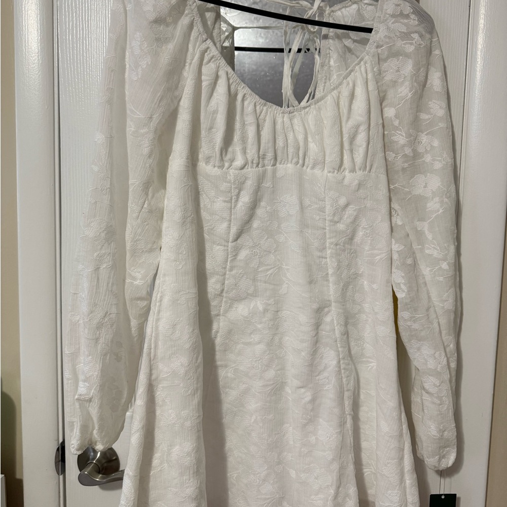 White long sleeve dress, Target